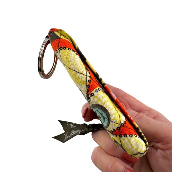 Vera Bradley Quilted Floral Campus Double ID Wallet With Keychain - Picture 7 of 15